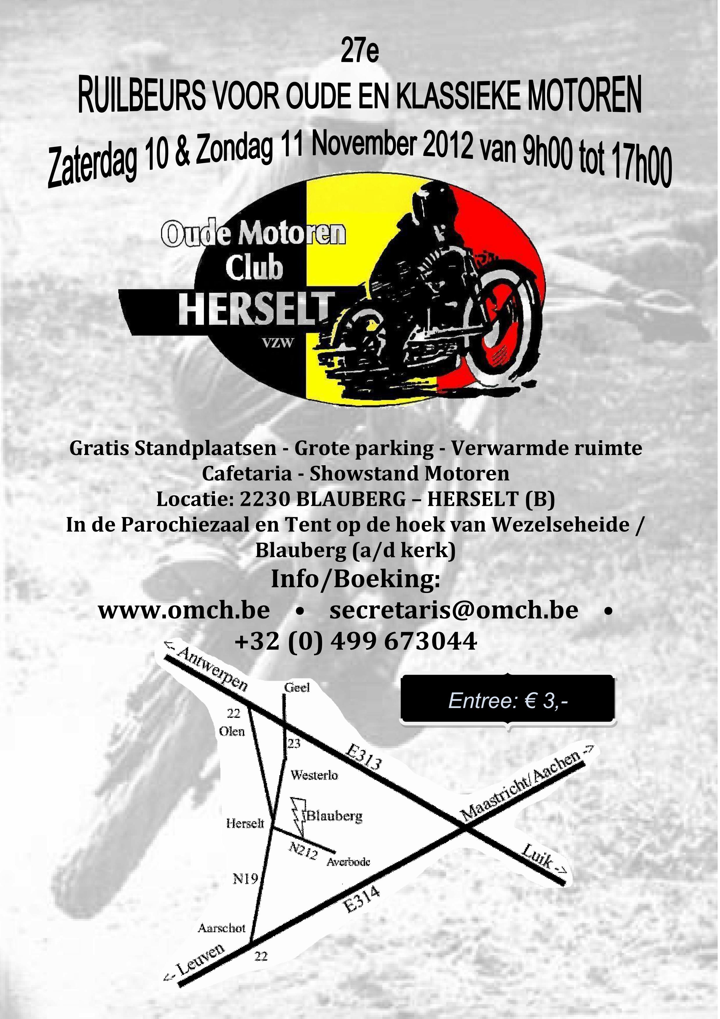 27e Ruilbeurs voor oude en klassieke motoren en onderdelen OMCH vzw