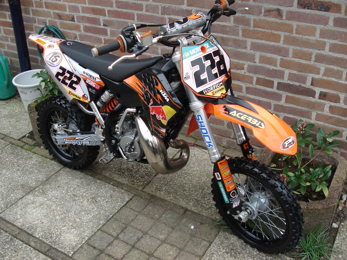 Te koop: KTM SX 65 KLEINE WIELEN CAIROLI REPLICIA UNIEKE MOTOR !!