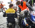 Gros motorrijders heeft foute bandenspanning