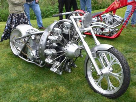 Een Radial Engine van vliegtuig naar Custom bike