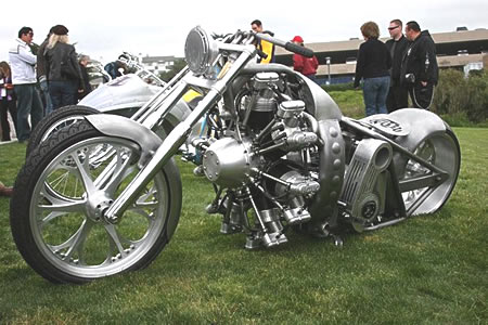 Een Radial Engine van vliegtuig naar Custom bike